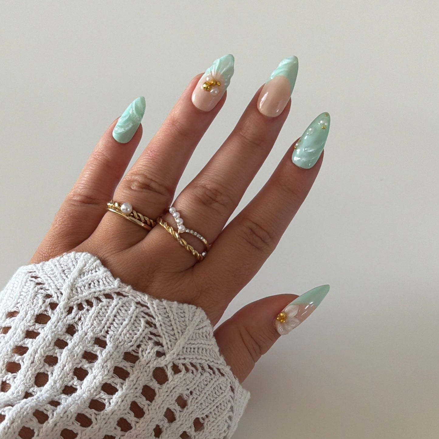 BLUE LAGOON - Press  on nails