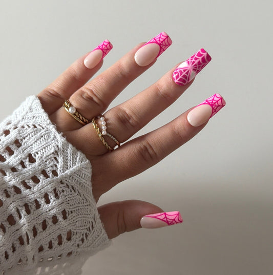 SPIDER PINK - Press on nails