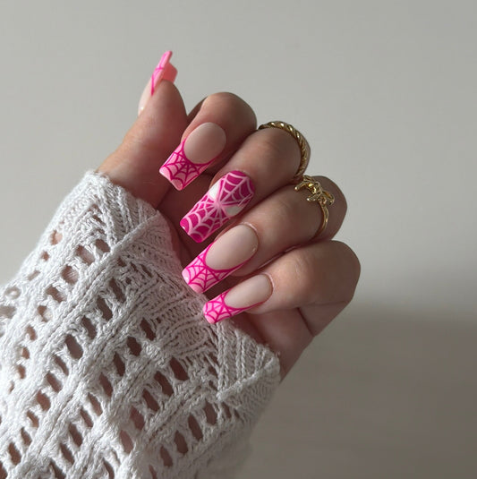 SPIDER PINK - Press on nails