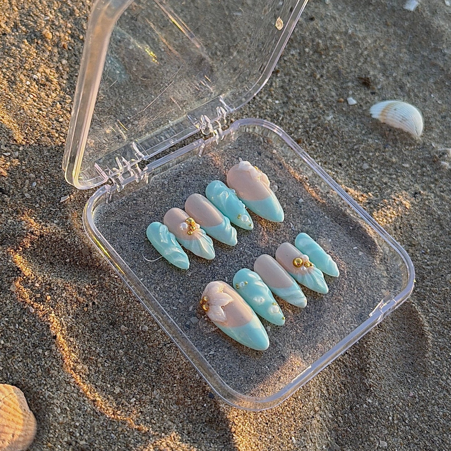 BLUE LAGOON - Press  on nails